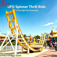 Manège UFO Volant d'Extérieur, Équipement d'Attraction de Fête Foraine, Manège UFO Spinner Personnalisé pour Expérience Emotionnelle