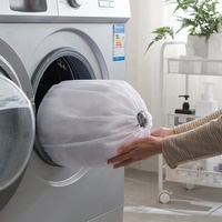 Sac à linge, grand filet en tissu pour la lessive, cordon à œillets et cordon de serrage, robuste et personnalisable
