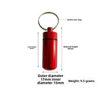 Boîte à pilules portable en aluminium, mini, pour voyage en plein air, avec logo personnalisé OEM, étanche, porte-médicaments, porte-clés pour le rangement des pilules