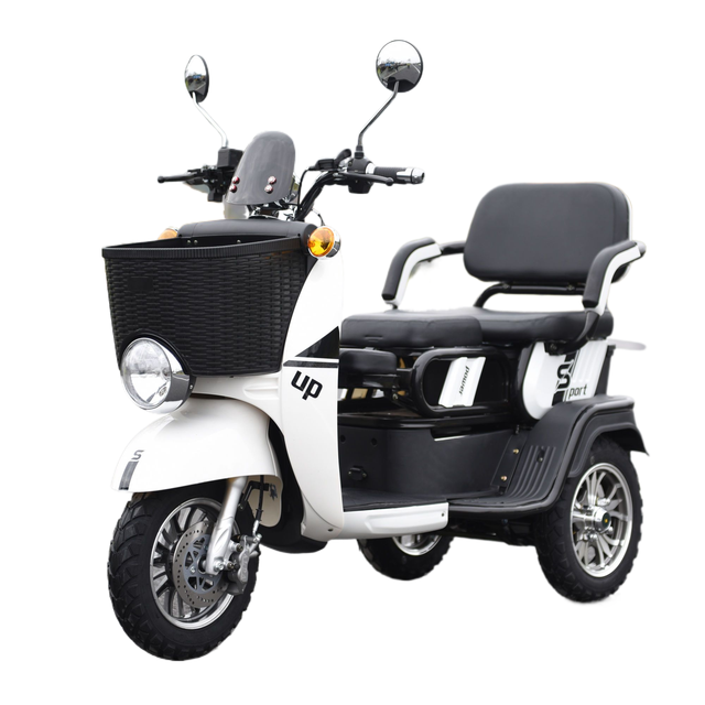 Three-wheel Electric Scooter with Brushless Motor 200kg Load Capacity and Big Front Basket