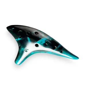 Ocarina 12 หลุม Alto C ขลุ่ยเครื่องลมเสียงธรรมชาติแรงบันดาลใจเวลาเครื่องดนตรีตํานาน Zelda Ocarina เวลา