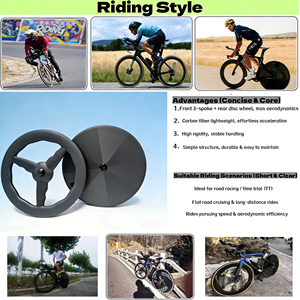 <span class=keywords><strong>Ruedas</strong></span> de Bicicleta de Carretera de <span class=keywords><strong>Carbono</strong></span> Ultraligeras Personalizadas de 3 Radios 700C con Freno de <span class=keywords><strong>Disco</strong></span> para Alto Rendimiento en Carreras - Product Image 6