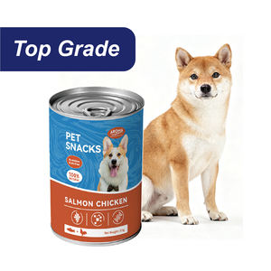 מזון רטוב לכלבים 100% טבעי, חטיפי עוף וסלמון בטעם מוס, 375 גרם, חטיפים לחיות מחמד - Product Image 1