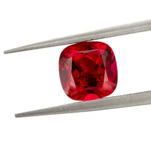 Đệm cắt Pigeon máu đỏ phòng thí nghiệm phát triển Ruby GRC chứng nhận phòng thí nghiệm tạo ra Ruby giá mỗi Carat bán buôn