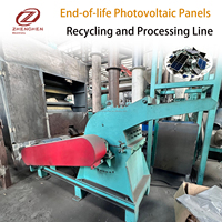 Ligne de recyclage de panneaux photovoltaïques grande capacité, équipement de recyclage de modules solaires usagés par broyage et séparation par gravité
