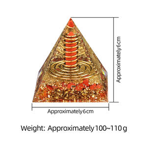 Pyramide d'<span class=keywords><strong>Orgonite</strong></span>/Orgone en Spirale <span class=keywords><strong>de</strong></span> Cristal/Résine Polie <span class=keywords><strong>de</strong></span> 6 cm pour la Guérison, le Reiki, la Méditation et l'Équilibrage des Chakras – Vente en Gros - Product Image 5