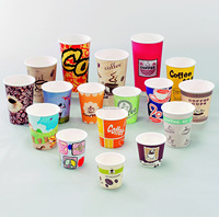 Gobelets en papier jetables blancs simples de 4 oz et 8 oz, gobelets à café en papier