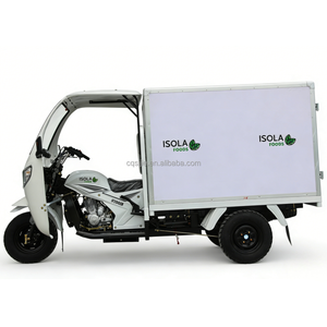 Motocicleta de Tres Ruedas de 200cc, Triciclo de Carga con Cabina Semicerrada, <span class=keywords><strong>Tribike</strong></span> con Caja Cerrada, Triciclo Motorizado de Carga - Product Image 5