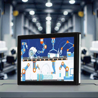Panel Pc industri kasar tahan cuaca IP65, 15 "4:3 baru, tahan cuaca, bingkai terbuka TFT LCD Monitor layar sentuh USB DVI RS232 seri VGA