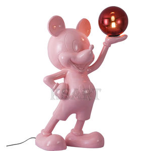 Estatuilla de <span class=keywords><strong>Mickey</strong></span> montada en el suelo <span class=keywords><strong>para</strong></span> sala de estar, decoración del hogar, salón de lujo, sala de estar, escultura de fibra de vidrio ligera, artesanías de resina - Product Image 2