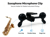 Support de microphone spécial et stable pour saxophone 4099 – Clip pour microphone de saxophone pour spectacles et scènes musicales