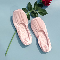 Chaussons pliables en soie pour mariée, 19 Momme, en soie de mûrier, portables pour la maison et le voyage, style ballerine à enfiler