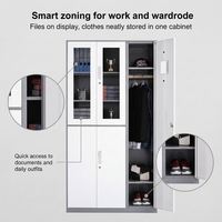 Meuble de rangement combiné en acier avec porte, armoire de classement de bureau, casier, placard, mobilier verrouillable au design moderne pour chambre et centre commercial