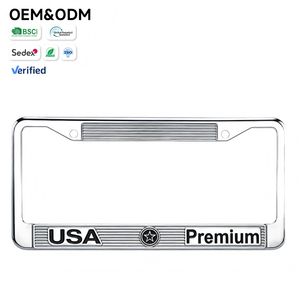 Cornice Premium per Targa Auto - Alluminio Spazzolato con Logo Ford Nero Autoadesivo Impermeabile per Personalizzazione Veicoli - Product Image 2