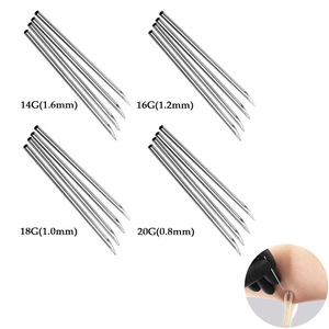 เข็มเจาะร่างกายแบบใช้แล้วทิ้ง 100 ชิ้น ขนาด 12G 13G 14G 15G 16G 18G 20G ทำจากสแตนเลส 316 - Product Image 5