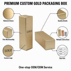 Boîtes d'emballage cosmétiques en métal doré de luxe sur mesure pour fabricants, conçues sur mesure pour les boutiques, prix de gros, haute qualité - Product Image 2