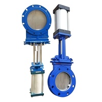 Vanne à guillotine à fermeture étanche PZ673H-10C/P, pneumatique en acier moulé