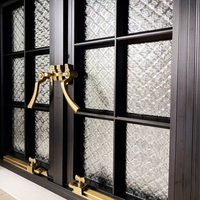 Solution tout-en-un : Fenêtre en aluminium de style français avec persiennes horizontales en verre trempé pour villas, salons et projets immobiliers