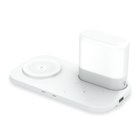 Chargeur sans fil, lampe de nuit LED, station de charge rapide pour iPhone pour Watch - Cadeau promotionnel avec logo personnalisé