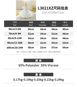 Robe de princesse en satin superposé à <span class=keywords><strong>crochet</strong></span> <span class=keywords><strong>pour</strong></span> bébé fille nouveau-née, idéale <span class=keywords><strong>pour</strong></span> les fêtes d'anniversaire des enfants, MQATZ L3021XZ - Product Image 6
