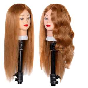 Cabeza <span class=keywords><strong>de</strong></span> Maniquí <span class=keywords><strong>de</strong></span> <span class=keywords><strong>Pelo</strong></span> Mixto para Entrenamiento <span class=keywords><strong>de</strong></span> Cosmetología, <span class=keywords><strong>Muñeca</strong></span> <span class=keywords><strong>de</strong></span> Maniquí para <span class=keywords><strong>Corte</strong></span> <span class=keywords><strong>de</strong></span> <span class=keywords><strong>Pelo</strong></span>, Sedoso, Liso, Ondulado, para Trenzado, Instrucciones <span class=keywords><strong>de</strong></span> Peluquería, 200% - Product Image 2