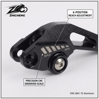 Leviers de frein et d'embrayage de moto en aluminium anodisé dur, réglables MIN MAX, design creux, pour différentes tailles de mains