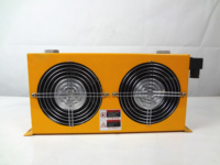 Refroidisseur d'huile à air refroidi par vent en aluminium personnalisé, refroidisseur d'huile de compresseur d'air, échangeur de chaleur, ventilateur hydraulique, radiateur de refroidisseur d'huile avec ventilateur 24v
