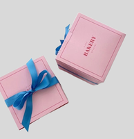 Vente en gros de boîte à gâteau rose pour fête d'anniversaire emballage boîte à gâteau de mariage en papier carton de 10 pouces avec poignée