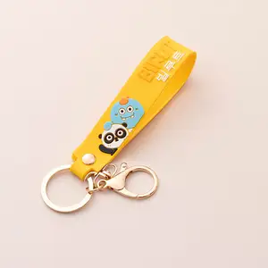 2024 Doodle System Creative Soft Rubber Metal Key Chains Key Clips for Purses School Bags Couples-Mini Small Gift