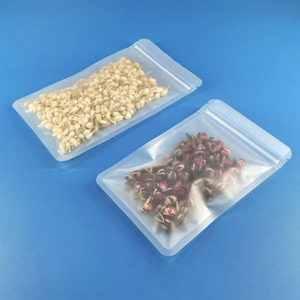 Sachet d'emballage vertical auto-scellant pour poudre alimentaire et sucre, avec fermeture éclair transparente, en film PET polyester de qualité alimentaire pour aliments pour animaux de compagnie - Product Image 2