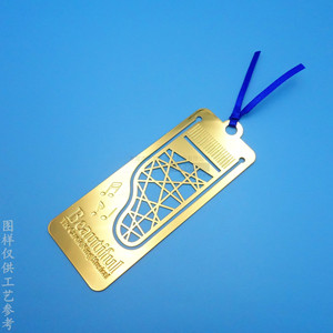 Licheng Brass <b>Bookmark</b> 70x35mm Gold Plated Openwork Design Reusable Promotional Gift - Product Image 1