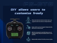 Control Remoto Transmisor de Radio Flysky FS-ST8, 8-10 Canales, Protocolo ANT, 2.4GHz ISM, Pantalla LCD para Drones RC FPV, Aviones de Ala Fija, Autos y Barcos