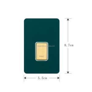 Emballage sous blister pour artisanat métallique, lingots <span class=keywords><strong>de</strong></span> laiton massif <span class=keywords><strong>de</strong></span> 1 oz, <span class=keywords><strong>5</strong></span>, 10, 20 <span class=keywords><strong>grammes</strong></span>, barres <span class=keywords><strong>de</strong></span> laiton doré - Product Image 6