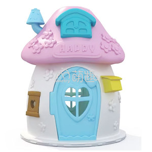 Moetry para exteriores/interiores, casa de juegos de setas de plástico, juguete educativo de Color rosa, azul y blanco para guardería, casa divertida para - Product Image 2
