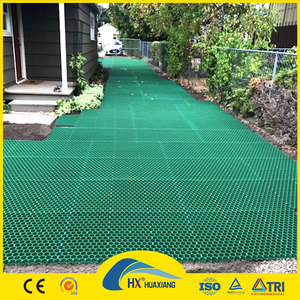 Grille d'herbe en plastique pour l'aménagement paysager et le verdissement, grille d'herbe renforcée pour les sorties de secours dans les parkings avec ouvertures de fleurs plates - Product Image 5