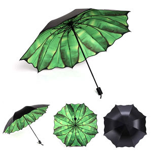 Parapluie portable Sun Rain 3 Fold Parapluie extérieur imprimé bananier unique pour cadeaux fantaisie - Product Image 4