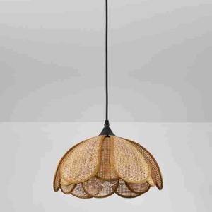 Rattan Art Chandelier Round E27 <b>Led</b> <b>Light</b> Natural Wood Color Single Head Home Decor Zen Style Bedroom Tea Room Pendant <b>Light</b> - Product Image 3