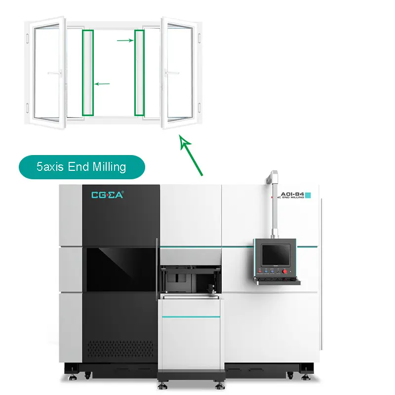 CGMA промышленная 5-осевая фрезерная машина для дверей и окон с ЧПУ для алюминиевого оконного профиля