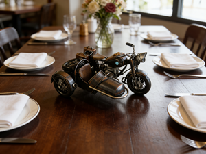 Modello in Scala 1:8 <span class=keywords><strong>della</strong></span> Moto Pre-<span class=keywords><strong>Guerra</strong></span> R71 con Sidecar, Marca Jayland, Costruzione in Metallo, Oggetto d'<span class=keywords><strong>Arte</strong></span> e da Collezione - Product Image 3