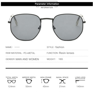 Unisex Neue Trend Runde Sonnenbrille Designer-Marke Farbige Quecksilber-Ozean-Film-Linse UV400-Schutz Sonnenschutz Metallrahmen - Product Image 4