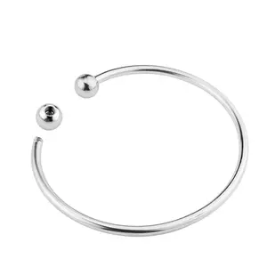 Bomei Bán Buôn New Arrival Thép Không Gỉ Starter Bracelet DIY Jewelry Fit Charm Hạt Bạc Mở Cuff Bracelet Cho Phụ Nữ