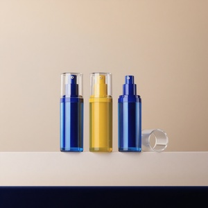 Flacons cosmétiques en plastique écologiques rechargeables à pompe sans air à double paroi 15 ml/30 ml/50 ml PET recyclé pour lotion, soin de la peau, sérum - Product Image 2