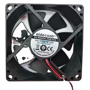 80*80*15 axialer bürstenloser 12-V-Gleichstrom-Lüfter Schwarzer CPU-Kühlkörper lüfter Gleichstrom-Axial ventilatoren