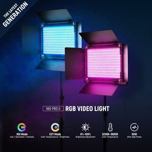 Nouvelle lampe LED de photographie RVB pleine couleur <span class=keywords><strong>660</strong></span> PRO II, contrôle par application, luminosité/colore réglables - Product Image 6