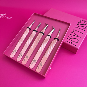 Lông mi bôi khối lượng Đen <span class=keywords><strong>Lash</strong></span> mở rộng nhíp thép không gỉ thiết lập cho lông mi mở rộng công cụ - Product Image 5