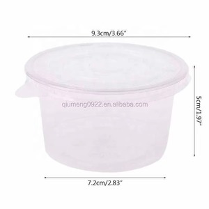 100 unids/set vasos desechables juego de 250ml contenedor de olla de salsa taza de chupito de gelatina Almacenamiento de limo con tapa para Ketchup - Product Image 2