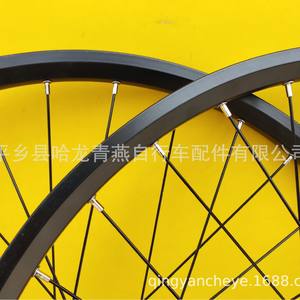 Jeu de roues de vélo de montagne 26 pouces, moyeux avant et arrière en alliage d'aluminium 32H noir - Product Image 5