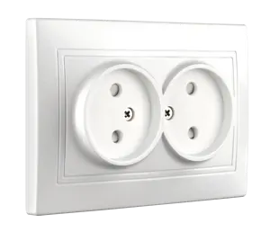 Europe standard electric mount in wall 10A double 2 pin Russian type wall sockets outlet