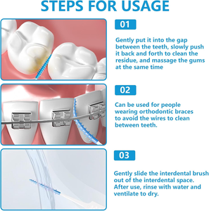 Stuzzicadenti in Silicone in gomma interdentale stuzzicadenti dentali per bracer per pulizia dentaria per uso domestico - Product Image 5
