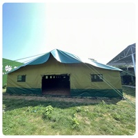 Meilleure tente en toile imperméable vert armée pour 100 personnes, grande, avec une chambre, quatre saisons, pour le camping en plein air en Ouganda UPDF